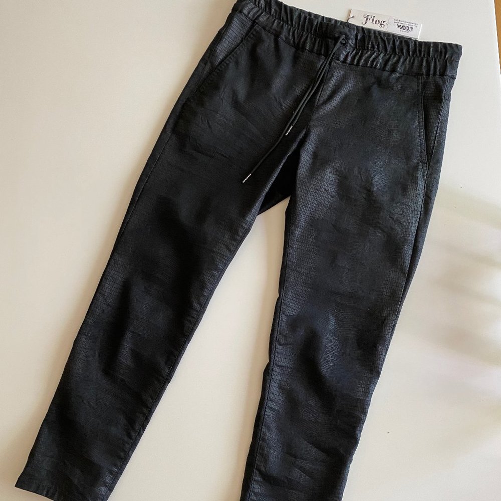 Flog Shelly Drawstring Pant - Black Snakeskin - Size 29